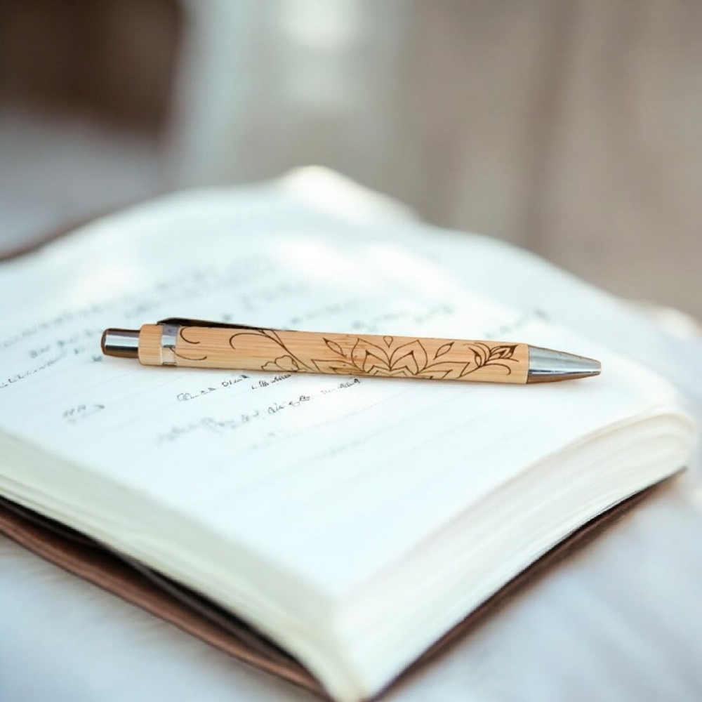 Custom Engraved Bamboo Pen Gift Ready Writing Pen Unique Sustainable Gift